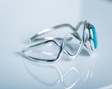 Handmade Turquoise Cuff Bracelet: Sterling Silver Stone Jewelry