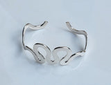 Mississippi river Bracelet, sterling silver, River bend Cuff, Crescent city cuff, New Orleans handmade jewelry gift, Mothers Day Gift