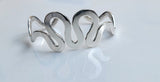 Mississippi river Bracelet, sterling silver, River bend Cuff, Crescent city cuff, New Orleans handmade jewelry gift, Mothers Day Gift