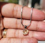 Citrine pendant, sterling silver chain necklace, November birthstone, birthday gift