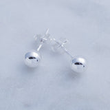 Dainty Ball earrings, 4mm sterling silvers ball studs, Matching studs for other ball jewelry