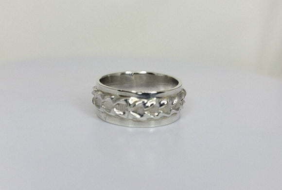 Silver band, braided accent, mens ring sterling band, handmade pinky or thumb ring, artfully crafted, wedding ring, gift for boyfriend
