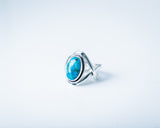 Handcrafted Turquoise Sterling Silver Ring - December Birthstone, Size 9.5