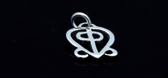 Love theme charm, Adinkra symbol for infinite love, jewelry for relationships, anniversary couples gift ideas, Odo Nnyew Fie Kwan