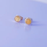 Genuine Topaz Stud Earrings: Sterling Silver November Birthstone