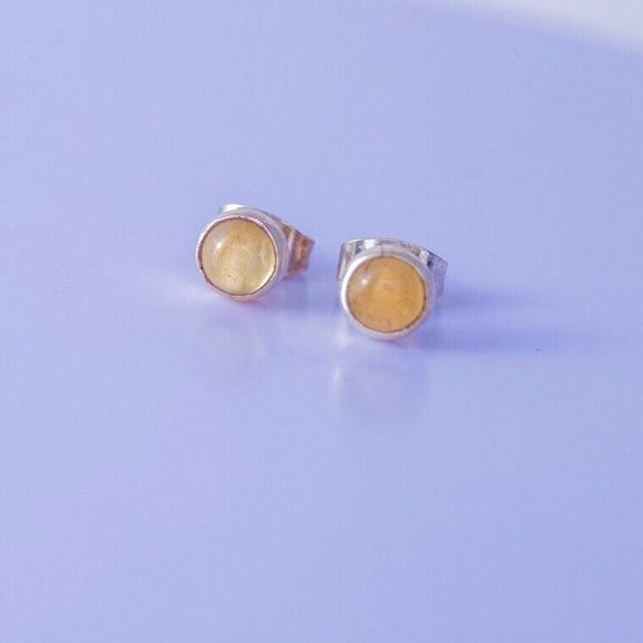 Natural topaz earrings, November gift