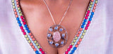 Moonstone & Rose Quartz Sterling Silver Pendant: Healing Gemstone Jewelry