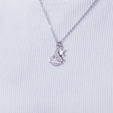 Silver Sailboat necklace, Nautical gift, sterling silver mariners pendant, Mothers Day Gift