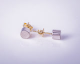 Sterling Silver Cylinder Stud Earrings: Minimalist Jewelry