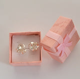 Love knot stud earrings, sterling silver handmade jewelry, Mothers Day gift for her