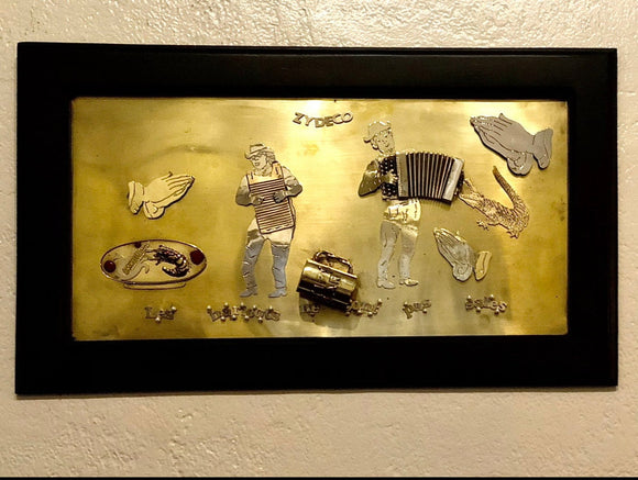 Louisiana themed metal wall art, Music inspired wall decor