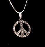 Peace sign pendant, sterling silver, Christmas gift