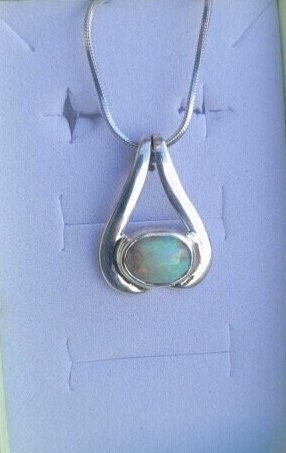 Rare Opal pendant, sterling silver, anniversary gift, October birthstone, Christmas gift for her