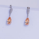 Citrine Drop Earrings: Sterling Silver November Birthstone Jewelry