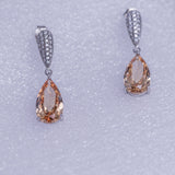 Citrine Drop Earrings: Sterling Silver November Birthstone Jewelry