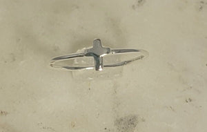 Cross ring, sterling silver, minimalist jewelry, Mothers Day Gift