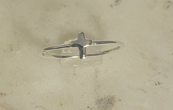 Cross ring, sterling silver, minimalist jewelry, Mothers Day Gift