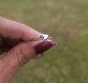 Dainty Heart ring, handmade sterling silver jewelry, Mothers Day Gift for her