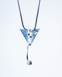 Modern pendant, sterling silver handmade geometric jewelry, gift for her