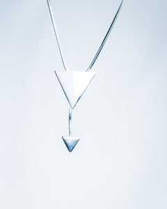 Modern pendant, sterling silver handmade geometric jewelry, gift for her
