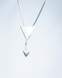 Modern Sterling Silver Triangle Pendant: Geometric Jewelry Gift