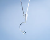 Modern pendant, sterling silver handmade geometric jewelry, gift for her
