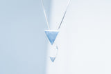 Modern Sterling Silver Triangle Pendant: Geometric Jewelry Gift