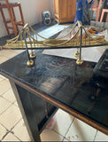 Metal art sculpture, suspension bridge, handmade art