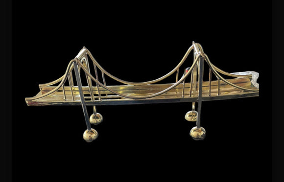 Metal art sculpture, suspension bridge, handmade art