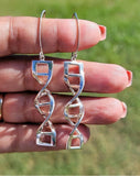 Sterling Silver DNA Earrings: Double Helix Science Jewelry