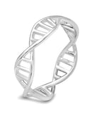 Sterling Silver DNA Ring: Handmade Science Jewelry Gift