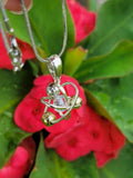 Atom necklace, Sterling Silver, handmade original, Mothers Day gift for science lovers