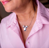 Handmade Sterling Silver Leaf Pendant Necklace: Matte & High Polish