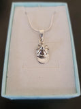 Sterling Silver Baseball Cap Pendant Necklace