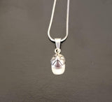 Sterling Silver Baseball Cap Pendant Necklace - Child's Charm