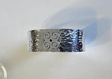 Hammered Sterling Silver Cuff Bracelet: Dwennimmen Adinkra Symbol, Aries birthday gift