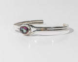 Mystic Topaz Sterling Silver Cuff Bracelet: Handcrafted Jewelry