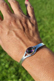 Mystic Topaz Sterling Silver Cuff Bracelet: Handcrafted Jewelry