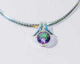 Handcrafted Sterling Silver Mystic Topaz Pendant Necklace
