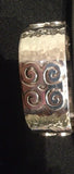 Hammered Sterling Silver Cuff Bracelet: Dwennimmen Adinkra Symbol, Aries birthday gift