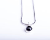 Handmade Sterling Silver Black Onyx Necklace: Minimalist Charm