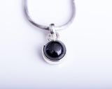 Handmade Sterling Silver Amethyst charm Necklace: Minimalist Jewelry, February birthstone