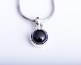 Handmade Sterling Silver Black Onyx Necklace: Minimalist Charm