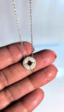 Sterling Silver Compass Necklace: Handmade Minimalist Jewelry