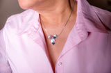 Handmade Sterling Silver Leaf Pendant Necklace: Matte & High Polish