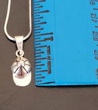 Sterling Silver Baseball Cap Pendant Necklace - Child's Charm