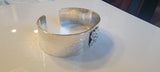 Hammered Sterling Silver Cuff Bracelet: Dwennimmen Adinkra Symbol, Aries birthday gift