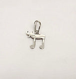 Silver Chai Music Note Pendant: Jewish Symbol of Life Necklace, Hanukkah gift