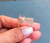 Amethyst Square Ring: February Birthstone Stackable Band