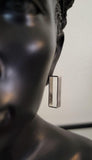 Sterling silver hoop earrings, matte finished lever back hoop, Mothers gift for her